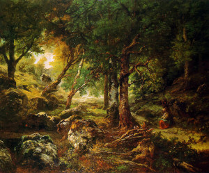 Forest landscape Sun - Theodore Rousseau